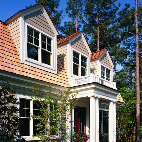 400 Series Tilt-Wash Double-Hung Windows, White 
Georgian / Federal Home Style